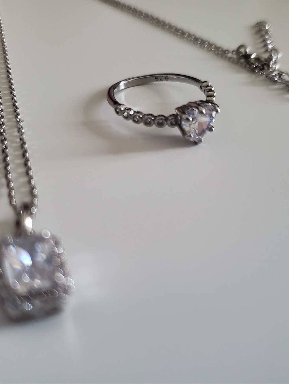 Charmed Aroma Silver Necklace And Ring